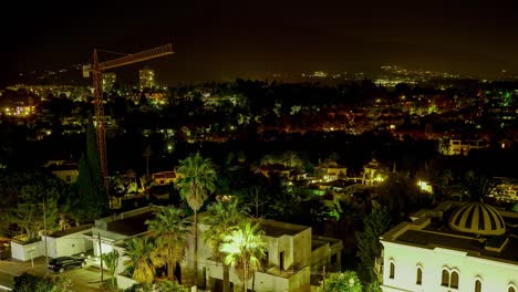 Vista-Timelapse-De-Marbella-Por-La-Noche-Y-Al-Anochecer-Filmada-En-Exposición-Larga-De-4k