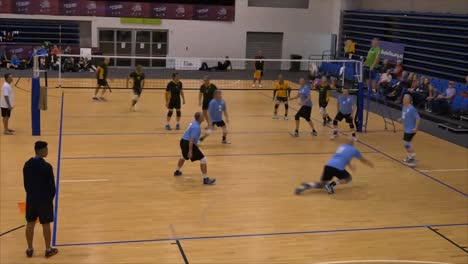 Shot-of-volleyball-players-above-years-old-gathering-in-the-world-master-game-at-Waitakere-Trust-Stadium