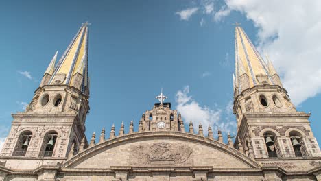 Lapso-De-Tiempo-De-La-Hermosa-Catedral-De-Guadalajara-Jalisco-México