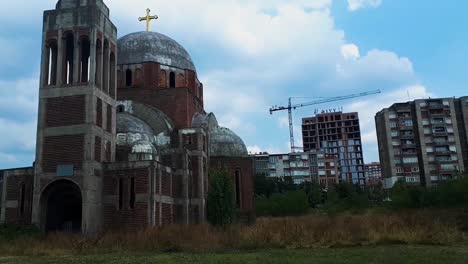 View-of-an-abandoned-Serbian-Orthodox-church-in-Pristina-Kosovo