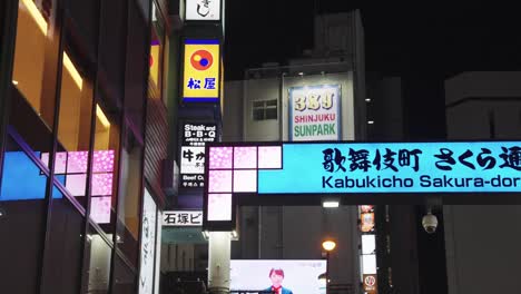 Slow-motion-night-time-establishing-shot-at-night-in-Tokyo