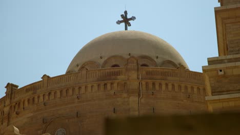 Christian-cross-on-stone-dome-of-historical-Church-of-Saint-George