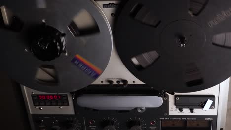 ReVox-Professional-Magnetophone-and-Spinning-Reel-to-Reel-Tape-During-Playback-or-Recording