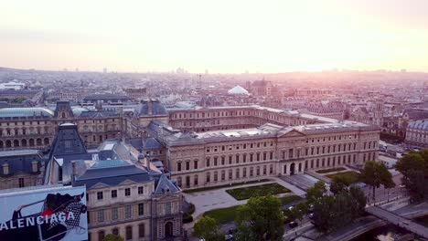 Rooftop-panning-view-of-Paris-cityscape