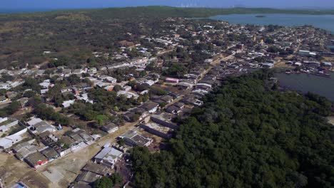 Aerial-View-of-Bocachica-Island,-Cartagena,-Colombia