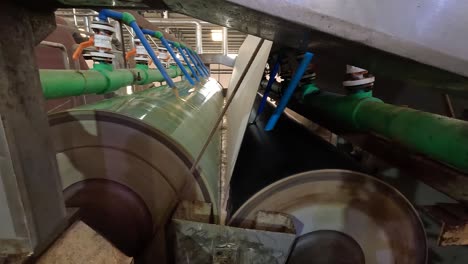 Inside-the-paper-mill-factory,-the-waste-is-recycled-and-made-into-paper