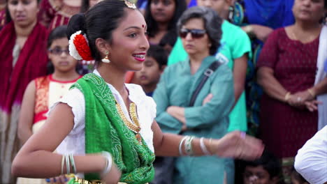 Teenage-Hindu-girl-dances-with-mudra-hand-gestures