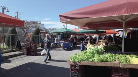 Vegetable-Stall-At-The-Farmers'-Local-Market-In-Tripoli-Peloponnese-In-Greece