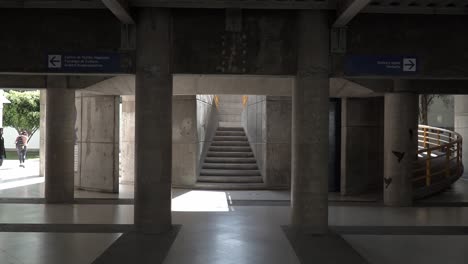 Modern-design-of-stairs-and-internal-corridors-of-the-campus-of-the-Autonomous-University-of-Xochimilco,-Mexico