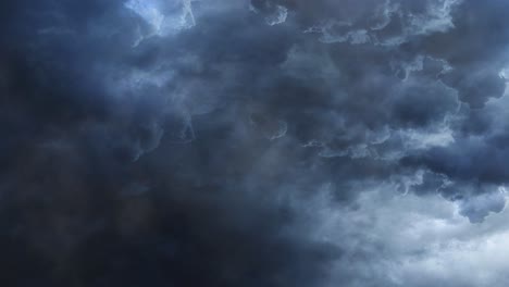 Dunkelblauer-Himmel-Und-Gewitter-In-Cumulonimbuswolken,-Ultra-HD