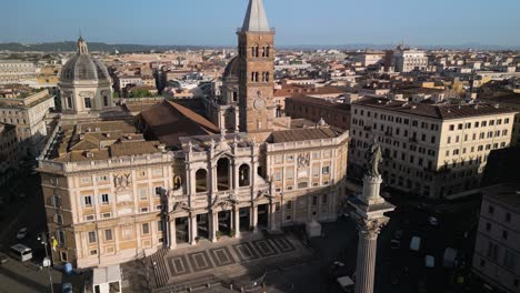 Amazing-Establishing-Shot-Above-Papal-Basilica-of-Santa-Maria-Maggiore