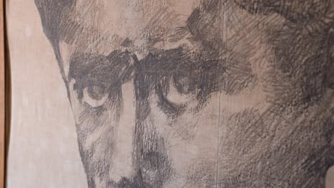 Close-Up-of-a-Pencil-Sketch-of-World-Renowned-Poet-Sándor-Petőfi