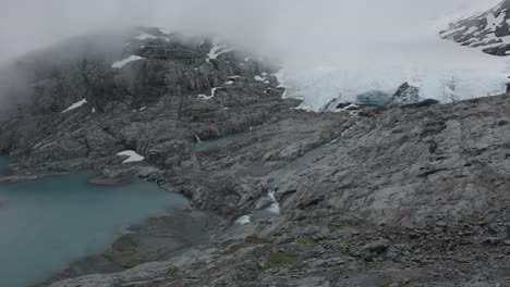 Wide-view-of-Brewster-glacier-and-surroundings-at-Brewster-Track-in-Mount-Aspiring-National-Park,-New-Zealand