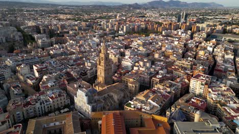 Vista-De-ángulo-Alto-De-La-Famosa-E-Histórica-Ciudad-De-Murcia.