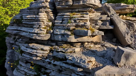 Rocky-Cliff-Formation-Amidst-Greenery-in-Greece