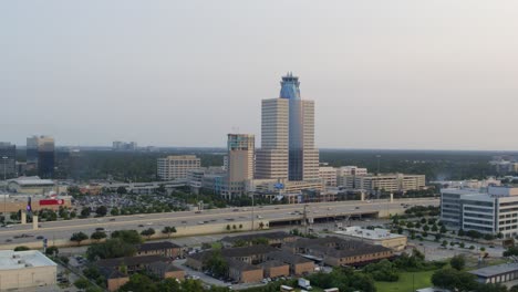 Aerial-view-of-the-Memorial-City-area-in-Southwest-Houston,-Texas