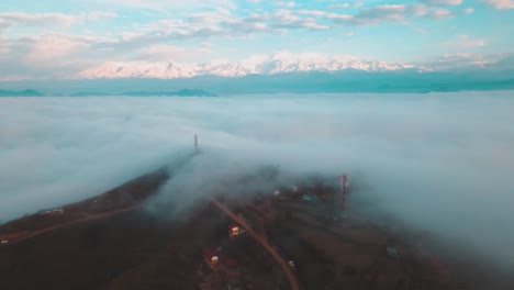 aerial-view-of-foggy-over-the-Mountain-in-Nepal