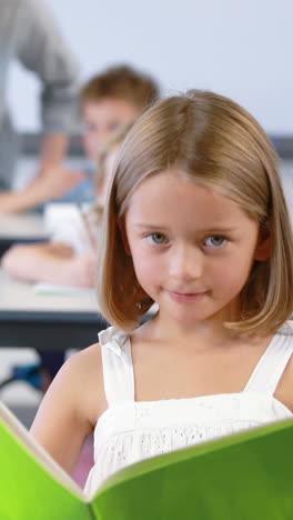 Schoolgirl-doing-her-homework