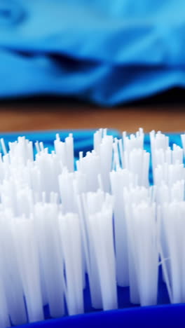 Close-up-of-cleaning-brush