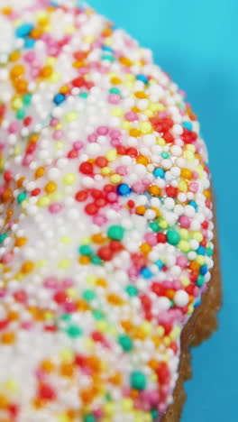 Close-up-of-tasty-doughnuts-with-sprinkles