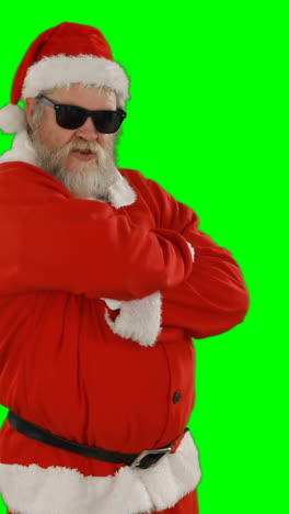 Santa-Claus-Posando-Con-Gafas-De-Sol