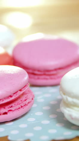 Tray-of-macaroons-on-counter