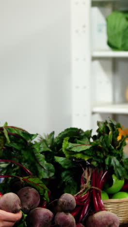 Woman-shopping-for-vegetables