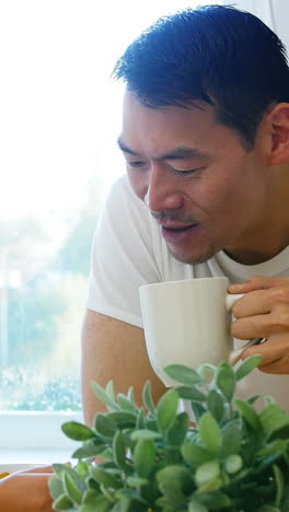 Father-and-son-having-breakfast