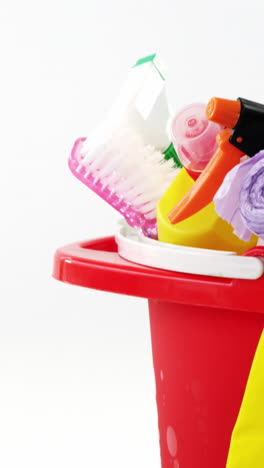 Various-housekeeping-supplies-in-a-bucket