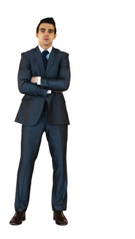 Portrait-of-businessman-standing-with-arms-crossed