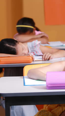 School-kids-studying-in-classroom