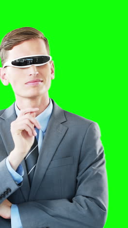 Businessman-using-virtual-reality-glasses