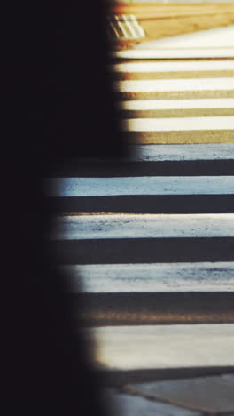 Time-lapse-of-pedestrian-walking-on-zebra-crossing