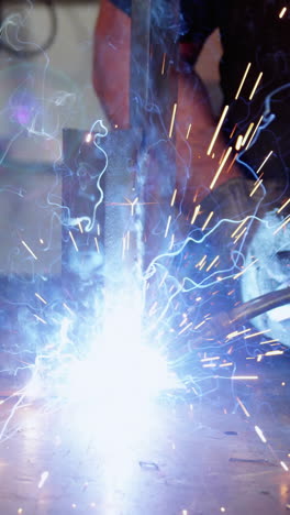 Welder-welding-a-metal