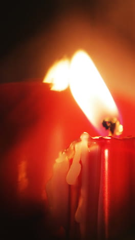 Close-up-of-candles-burning