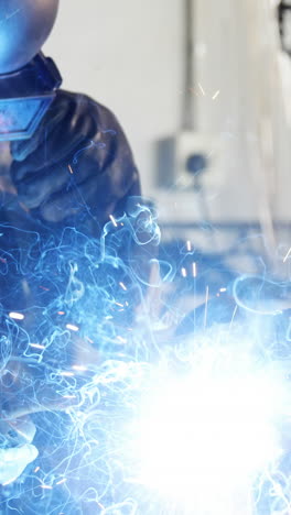 Welder-welding-a-metal