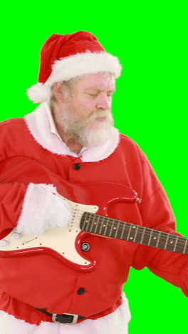 Santa-claus-singing-a-song-and-playing-guitar