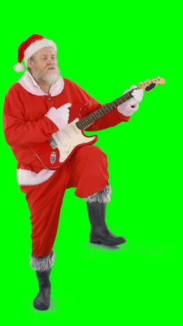 Santa-claus-singing-a-song-and-playing-guitar