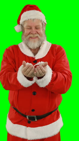 Santa-claus-standing-with-hands-cupped