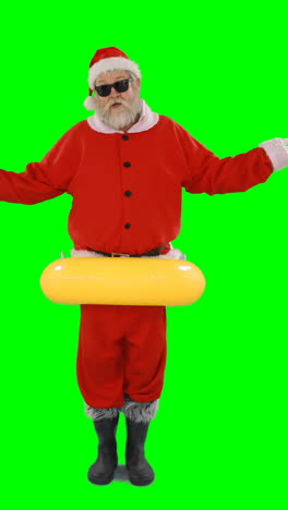 Santa-claus-stuck-in-inflatable-tube