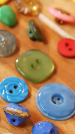 Close-up-of-various-colorful-buttons