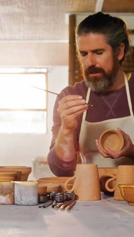 Male-and-female-potter-painting-pots