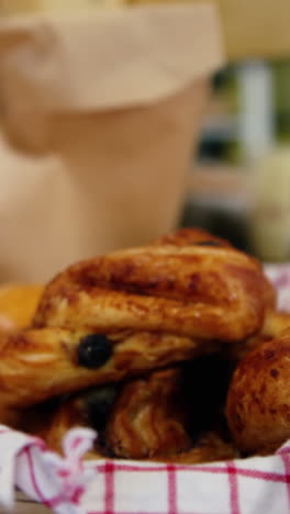 Close-up-of-croissant-at-bakery-section