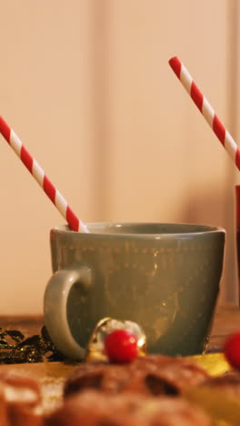 Close-up-of-various-christmas-desserts