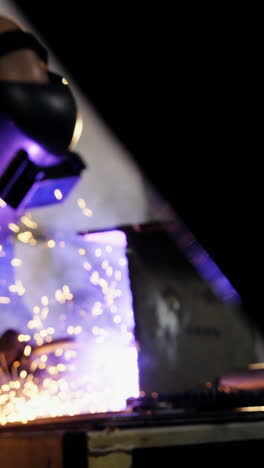 Welder-welding-a-metal