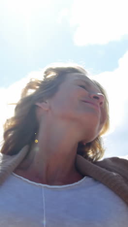 Beautiful-woman-enjoying-on-beach