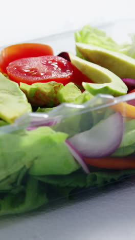 Fresh-vegetables-in-plastic-container