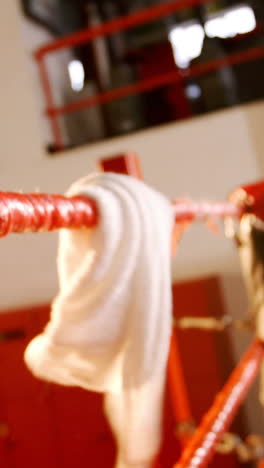 Towel-hanging-on-boxing-ring