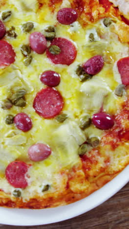 Baked-pizza-on-plate