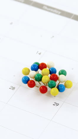 Close-up-of-multicolored-push-pin